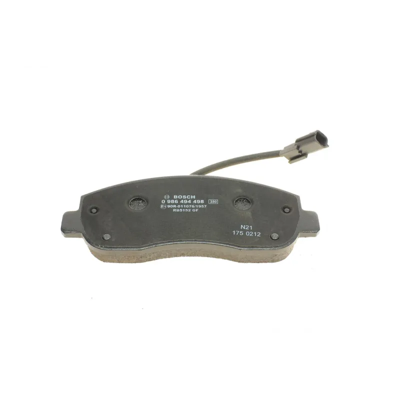 Комплект гальмівних колодок передніх BOSCH 0 986 494 498 для Renault Master, Opel Movano 2010-, 163.3x64.6x18.2 мм