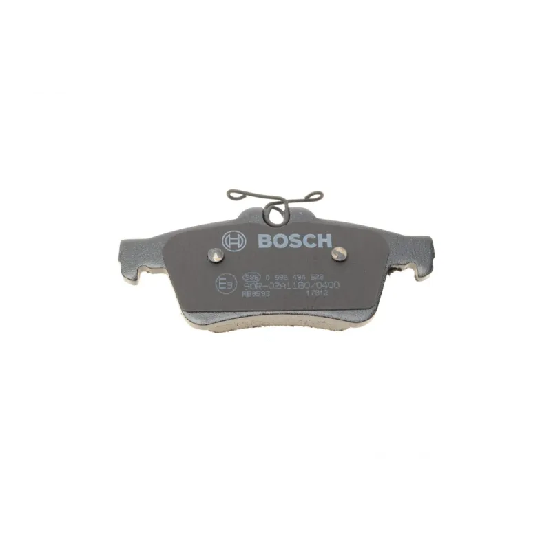 Комплект задніх гальмівних колодок BOSCH 0 986 494 528 для Citroen C5 III, Ford C-MAX, Renault Laguna, 122.8x51.8 мм