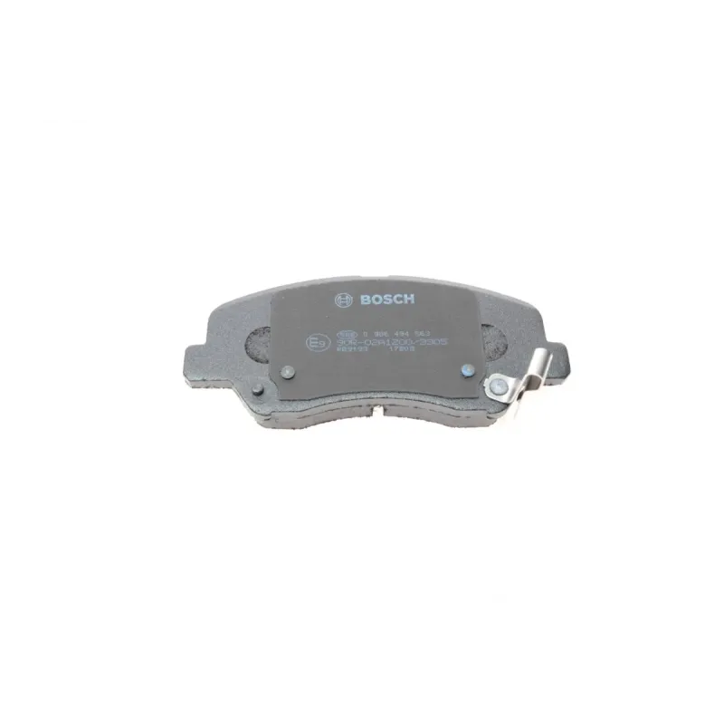 Колодки гальмівні передні BOSCH 0 986 494 563 для Hyundai Accent IV, Kia Rio III (133x58.5x17.5 мм)