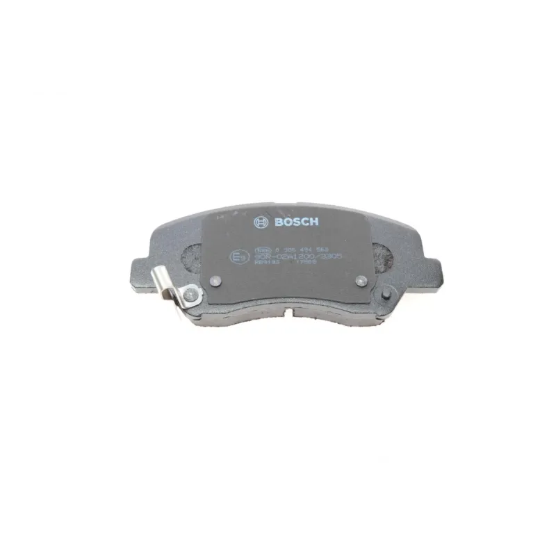 Колодки гальмівні передні BOSCH 0 986 494 563 для Hyundai Accent IV, Kia Rio III (133x58.5x17.5 мм)