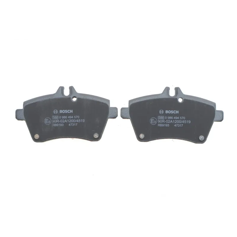 Колодки гальмівні передні BOSCH 0 986 494 570 для Mercedes-Benz A-Class W169/B-Class W245 2004-2012 19 мм