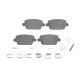 Колодки гальмівні задні BOSCH 0 986 494 639 для Ford Kuga, Mondeo IV, Galaxy, 95.2x43.2x14.7 мм