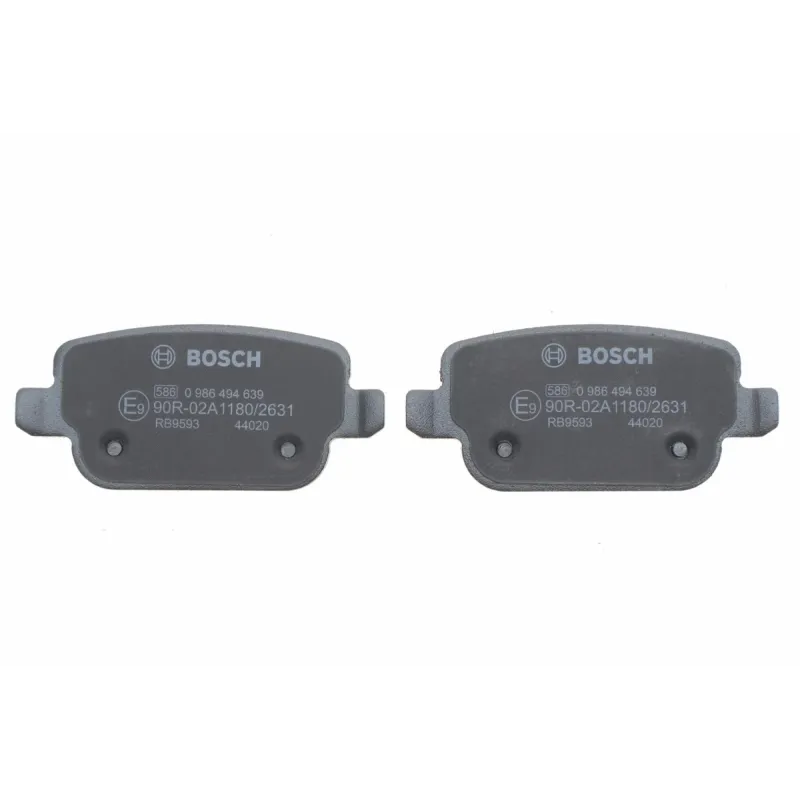 Колодки гальмівні задні BOSCH 0 986 494 639 для Ford Kuga, Mondeo IV, Galaxy, 95.2x43.2x14.7 мм