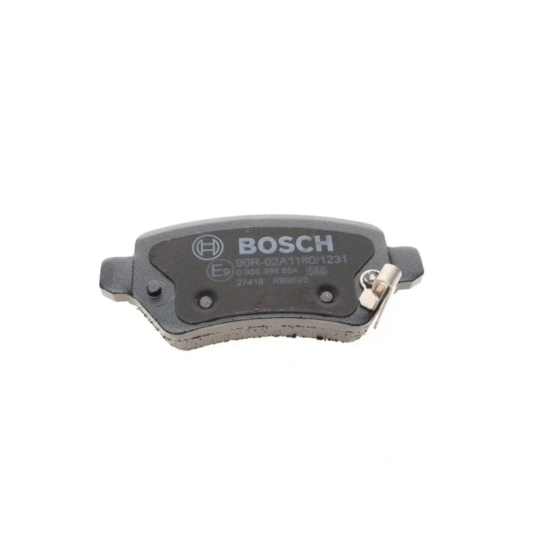 Колодки гальмівні задні BOSCH 0 986 494 654 для Opel Astra G/H/Combo 2001-, Kia Venga (Lucas) 95.4x42.7x14 мм