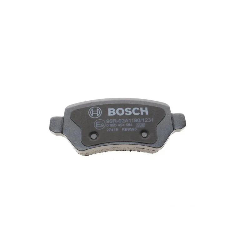 Колодки гальмівні задні BOSCH 0 986 494 654 для Opel Astra G/H/Combo 2001-, Kia Venga (Lucas) 95.4x42.7x14 мм