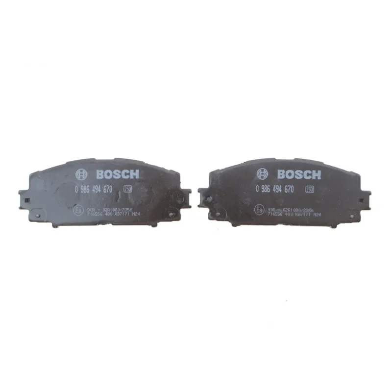 Колодки гальмівні передні BOSCH 0 986 494 670 для Toyota Prius 2008-2015, 122.7x49.6 мм