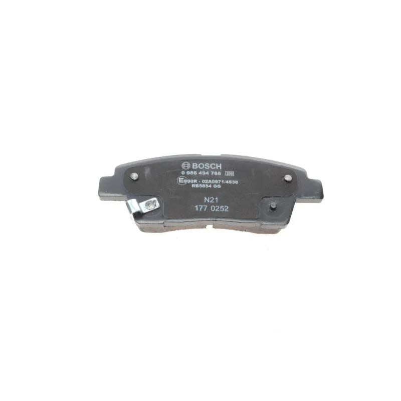 Колодки гальмівні задні BOSCH 0 986 494 766 для Hyundai Genesis DH 2014-, Kia Quoris 2014- (117.1x43.4x15.6 мм)