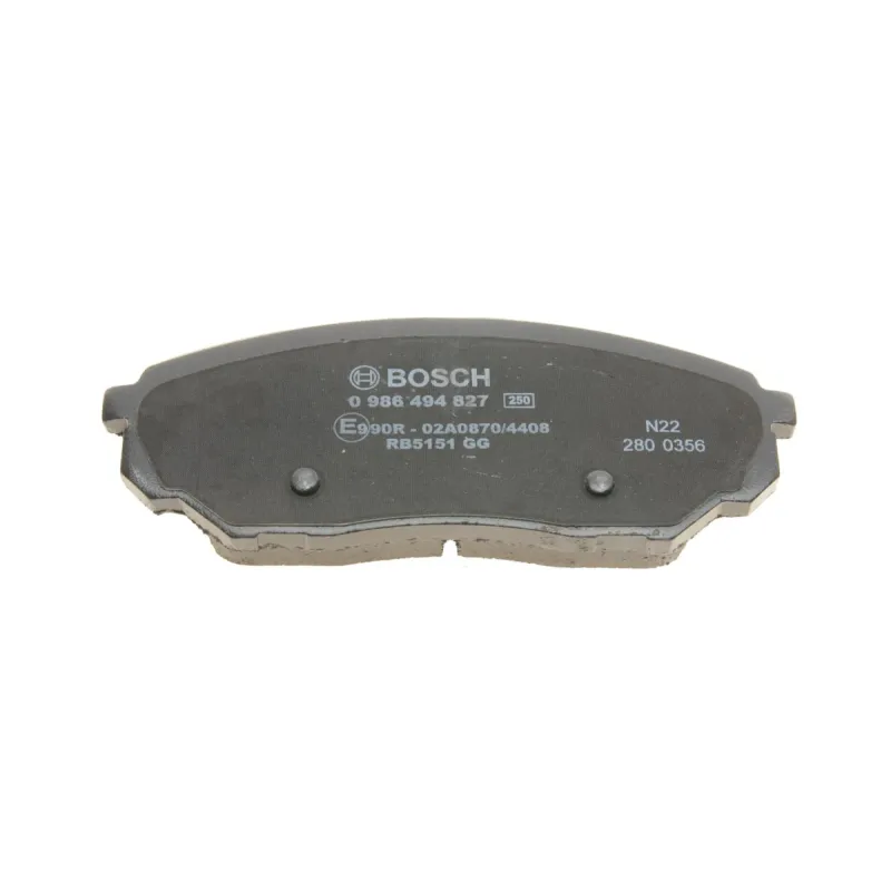 Колодки гальмівні передні BOSCH 0 986 494 827 для Kia Sorento UM 2015-, Hyundai Santa Fe DM 2015-