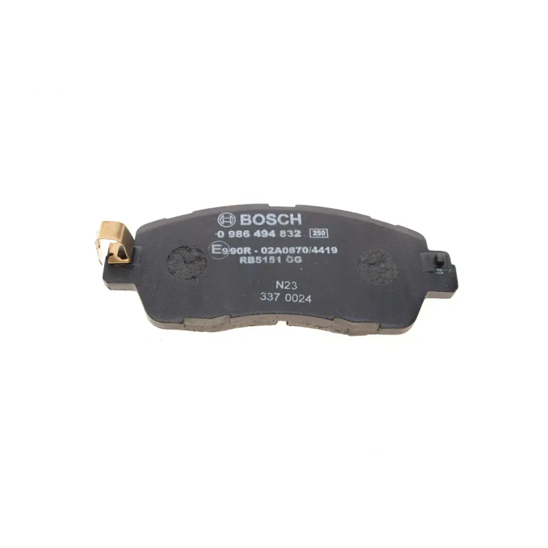 Колодки гальмівні передні BOSCH 0 986 494 832 для Mazda 2 (DL, DJ) 1.5 2014- 125.5x51.7 мм