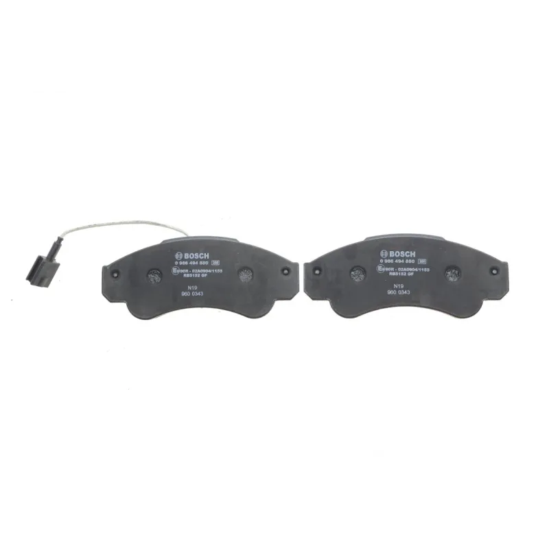Колодки гальмівні передні BOSCH 0 986 494 850 для Citroen Jumper, Fiat Ducato, Peugeot Boxer (+датчик)