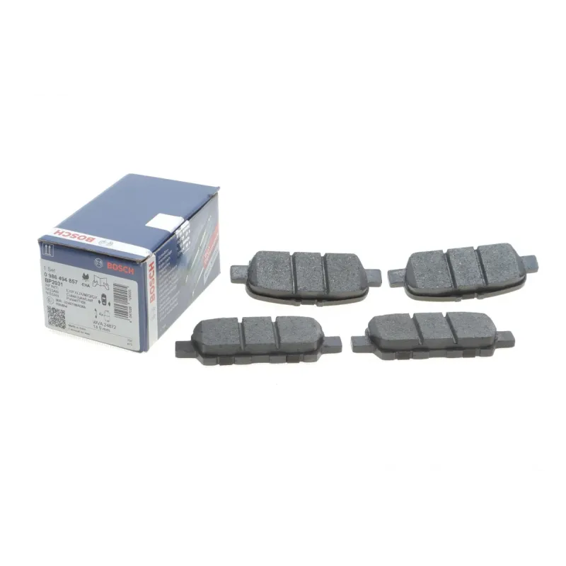 Колодки гальмівні задні BOSCH 0 986 494 857 для Renault Koleos, Nissan Juke, Infiniti EX