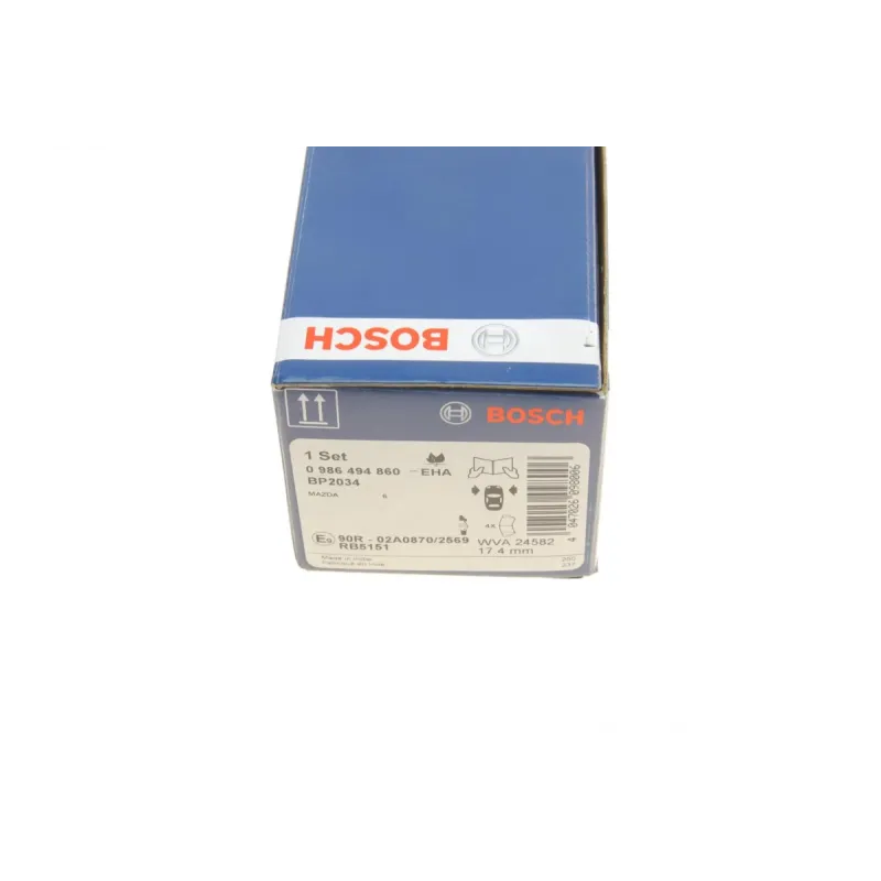 Колодки гальмівні передні BOSCH 0 986 494 860 для Mazda 6 GH 2007-2013