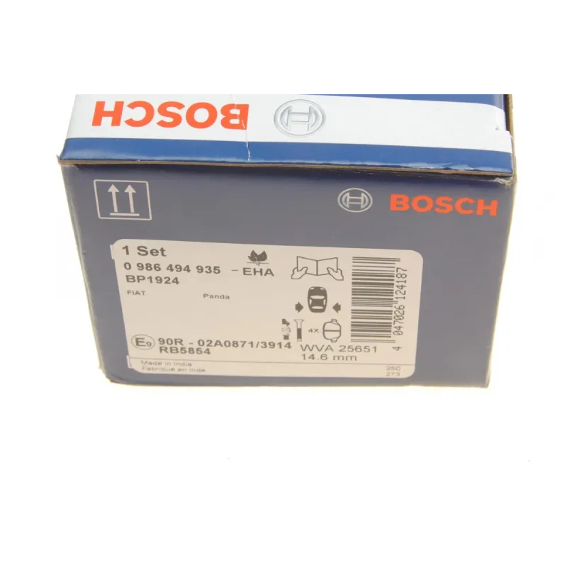 Колодки гальмівні задні BOSCH 0 986 494 935 для Fiat Panda 2012- (задні)