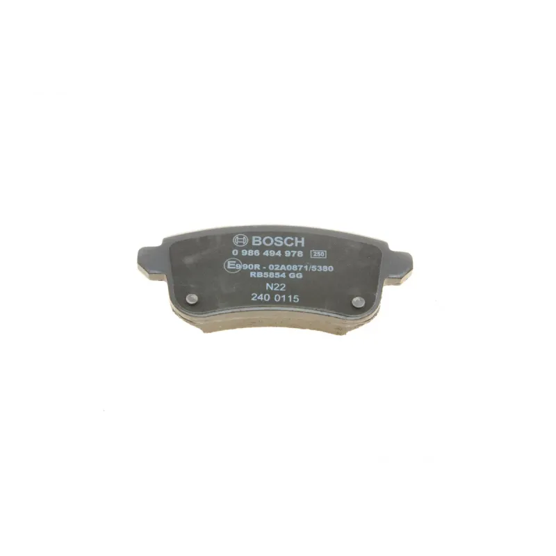 Колодки гальмівні задні BOSCH 0 986 494 978 для Renault Scenic III/Grand Scenic III 2009-, 106.5x45.4x16 мм