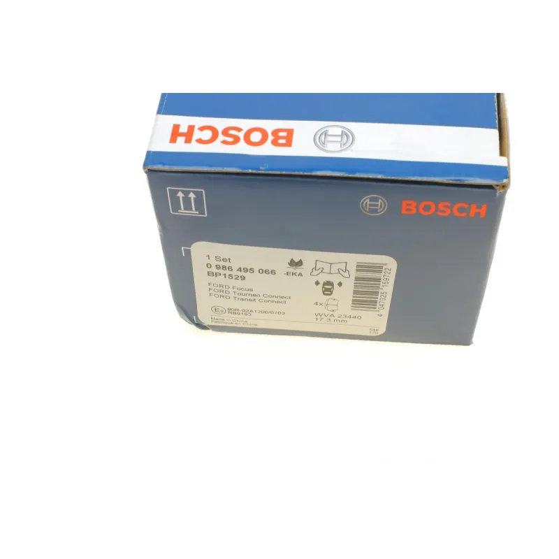 Колодки гальмівні передні BOSCH 0 986 495 066 для Ford Connect, Fiesta, Focus 156.4 мм