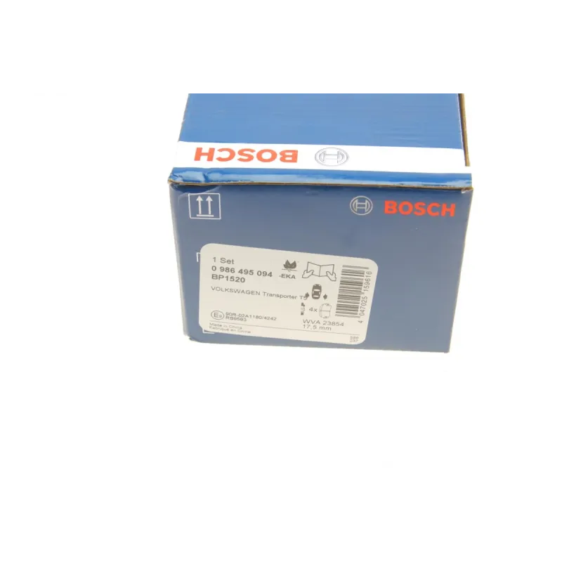 Колодки гальмівні задні BOSCH 0 986 495 094 для VW T5 Multivan/Kombi/Eurovan 2003-2009, 116.2x58.6 мм