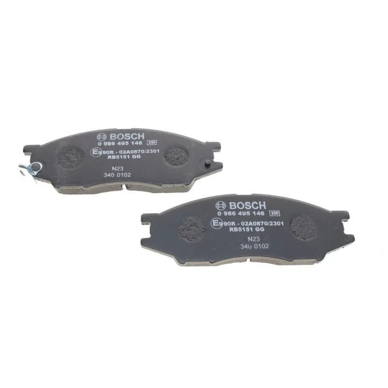 Колодки гальмівні передні BOSCH 0 986 495 146 для Nissan Almera II N16 2000-2006, 134.9x48.5 мм