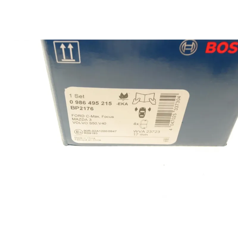 Колодки гальмівні передні BOSCH 0 986 495 215 для Ford C-Max, Focus, Mazda 3/5