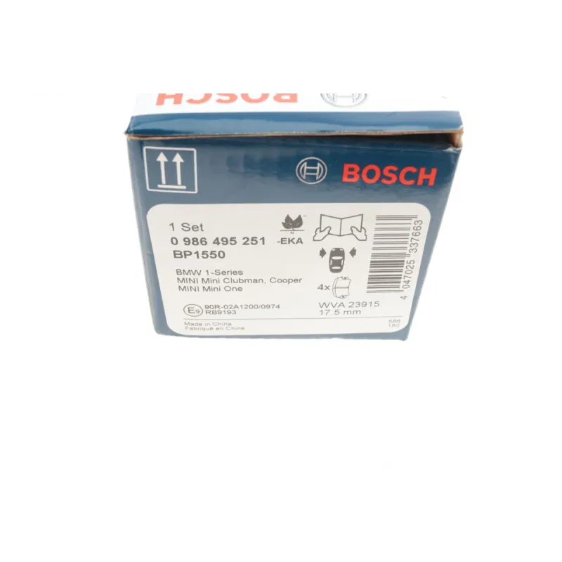 Колодки гальмівні (передні) BMW 1 (E81/E82/E87/E88) 04-13/2 (F45) 14-18 замінено на 0986494588