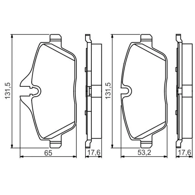 Колодки гальмівні (передні) BMW 1 (E81/E82/E87/E88) 04-13/2 (F45) 14-18 замінено на 0986494588