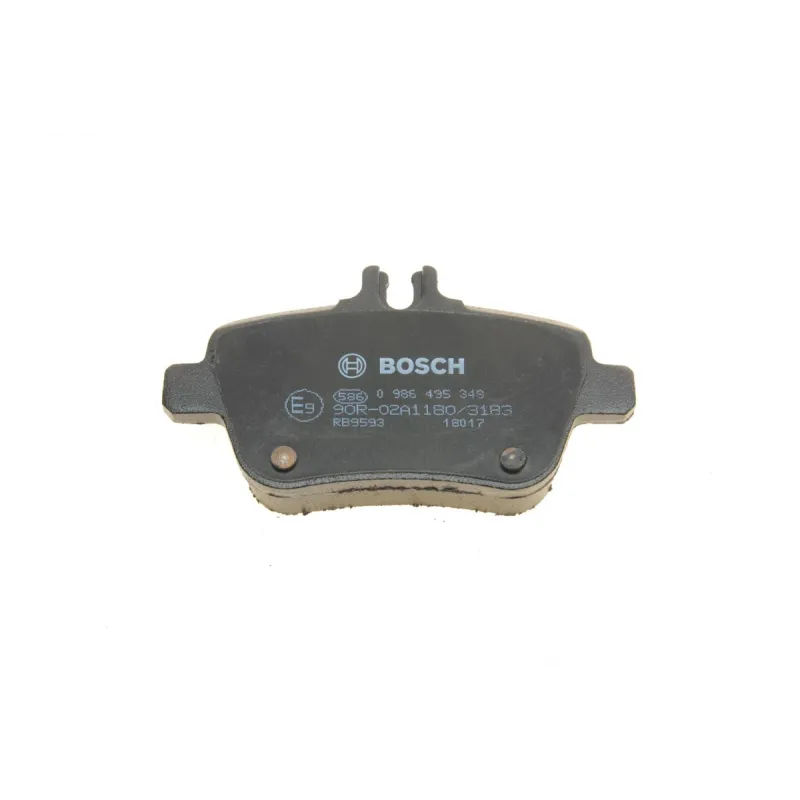 Колодки гальмівні задні BOSCH 0 986 495 348 для Mercedes-Benz A-Class (W176) / B-Class (W246) 2011-, 106.6x58.6x18.2 мм