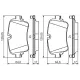 Колодки гальмівні задні BOSCH 0 986 495 426 для Audi A6/A7/A8/Q7/Q8 2015-, 17мм