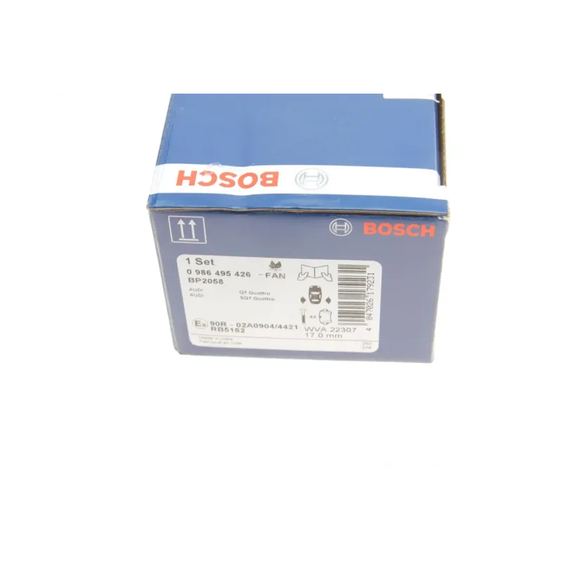 Колодки гальмівні задні BOSCH 0 986 495 426 для Audi A6/A7/A8/Q7/Q8 2015-, 17мм