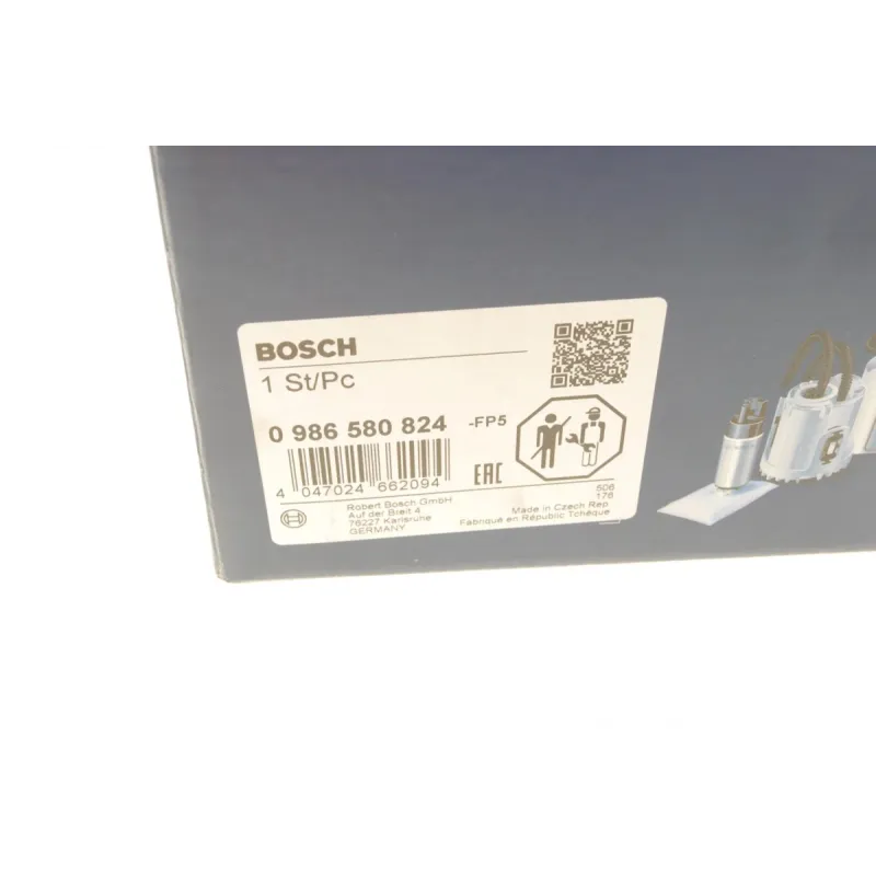 Насос паливний BOSCH 0 986 580 824 у бак для VW Golf/Passat 1.6-2.3 97-05, T5 2.0/3.2 03-15