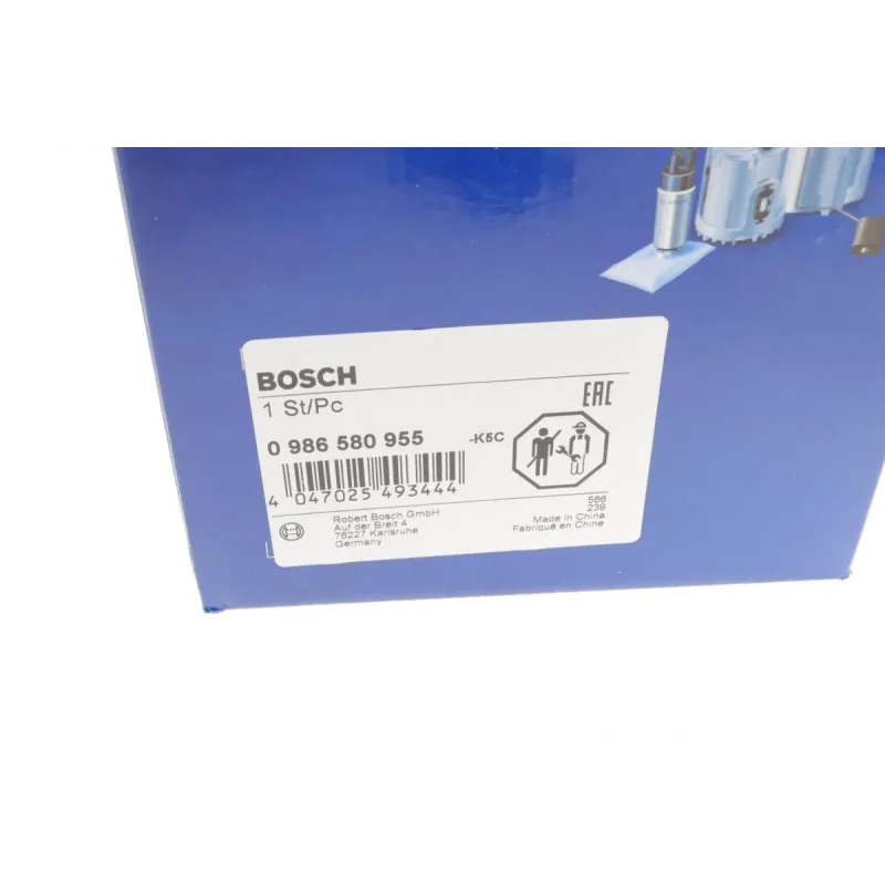 Насос паливний електричний BOSCH 0 986 580 955 для Nissan Qashqai J10, JJ10 2007-2013