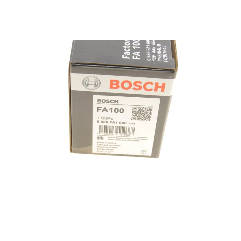 Акумулятор AGM BOSCH 0 986 FA1 000 (12V, 4Ah, 55A) для мотоциклів Aprilia, 120x70x92 мм