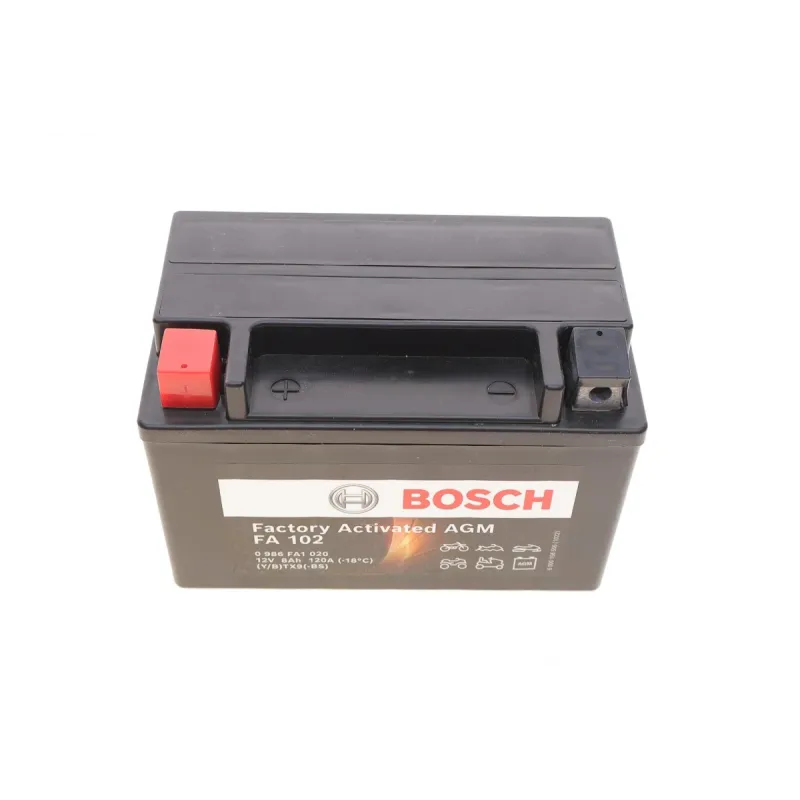 Акумулятор BOSCH 0 986 FA1 020 AGM 8Ah 135A для мотоциклів (150x87x105мм)
