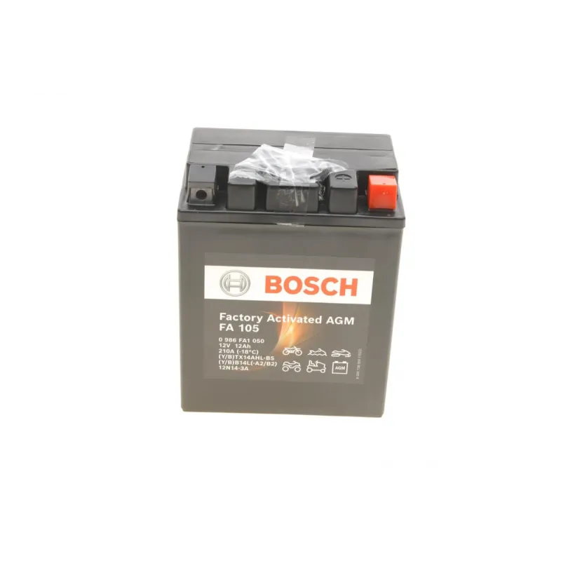 Акумулятор AGM BOSCH 0 986 FA1 050 12Ah/210A (133x90x164) для мотоциклів