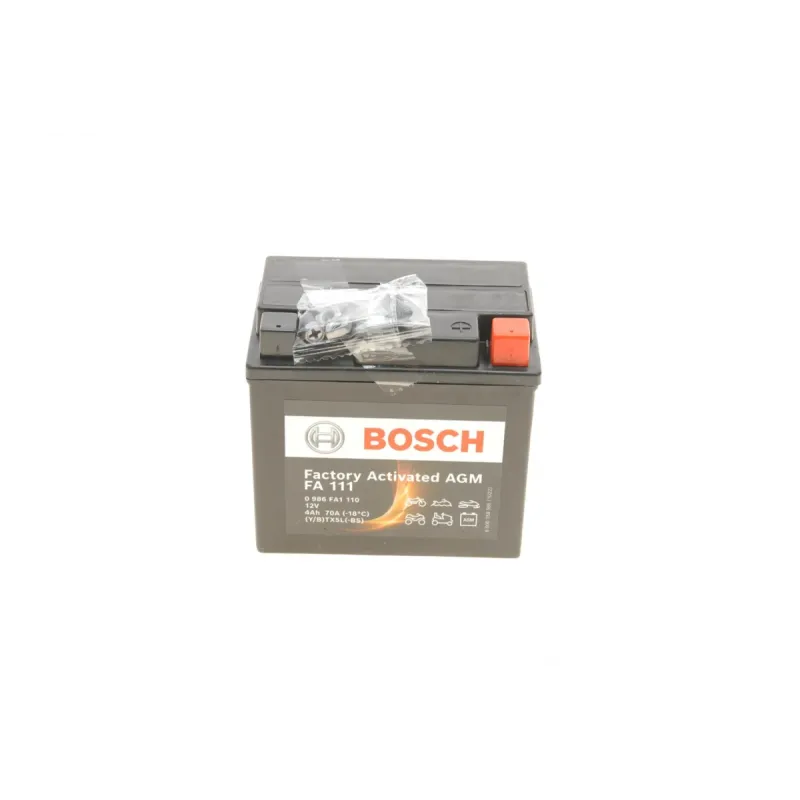 Акумулятор AGM BOSCH 0 986 FA1 110 4Ah/70A 12V (113x70x105) для мотоциклів