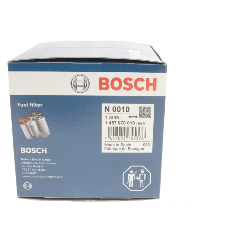 Фільтр паливний BOSCH 1 457 070 010 для Volkswagen Touareg 3.0 TDI 2004-2010, 102 мм