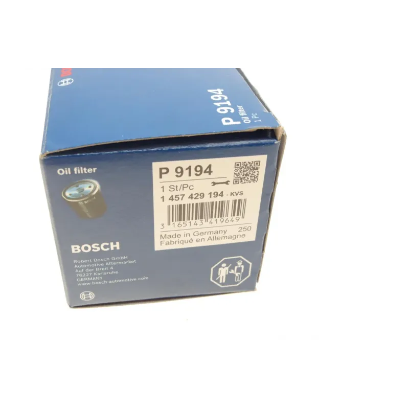 Фільтр масляний BOSCH 1 457 429 194 для VW Polo, Skoda Fabia 1.2i 2001-2014, 64x31x62 мм