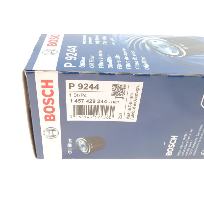 Фільтр масляний BOSCH 1 457 429 244 для Ford Focus/Mondeo, Volvo C30/S40 64x125x31 мм