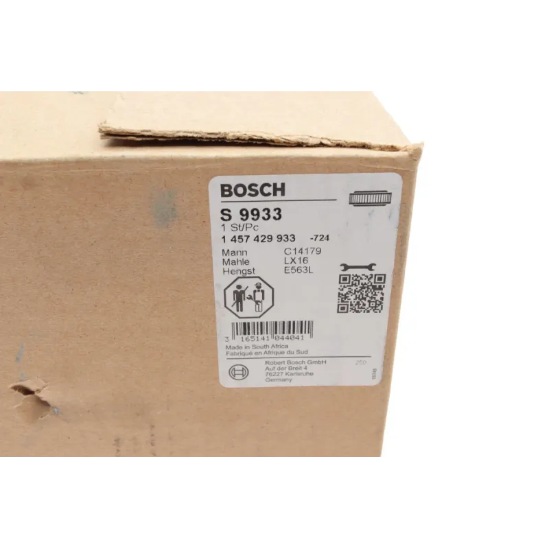 Фільтр повітряний BOSCH 1 457 429 933 для Mitsubishi L300, Delica 1983-2003, 161x290.5 мм