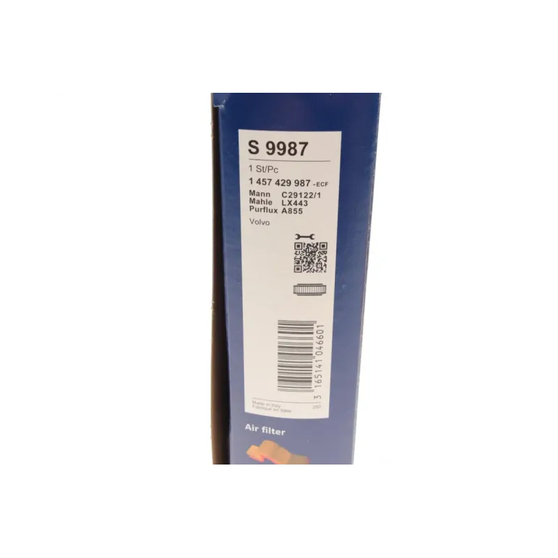 Фільтр повітряний BOSCH 1 457 429 987 для Volvo 740/940/960, 285x212.5x46 мм