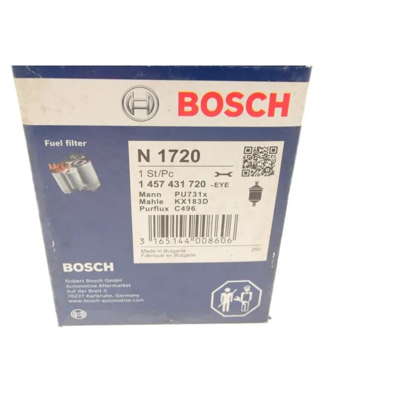 Фільтр паливний BOSCH 1 457 431 720 для Renault Master II, Opel Vivaro, Nissan Primastar 1.9-2.5 dCi