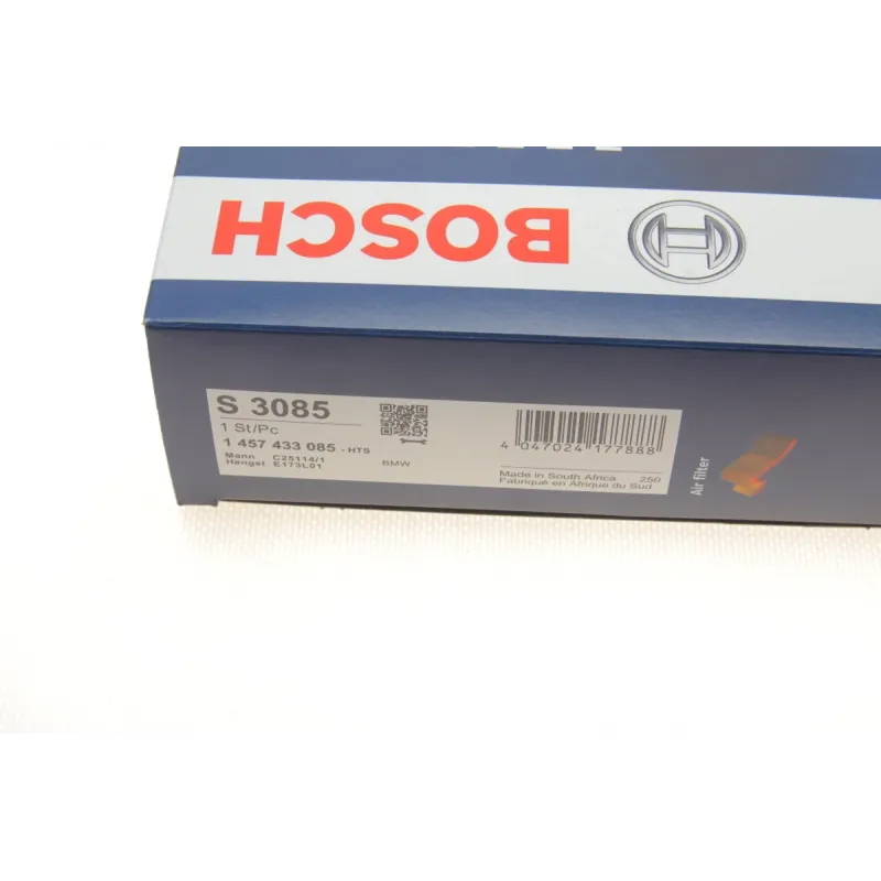 Фільтр повітряний BOSCH 1 457 433 085 для BMW 3 (E36/E46), 5 (E39) 243x178x57.5 мм