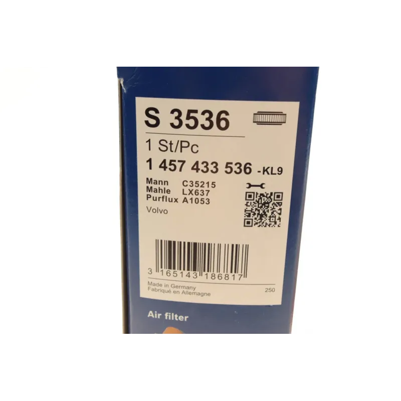 Фільтр повітряний Volvo S60/S80/V70/XC70 98-08