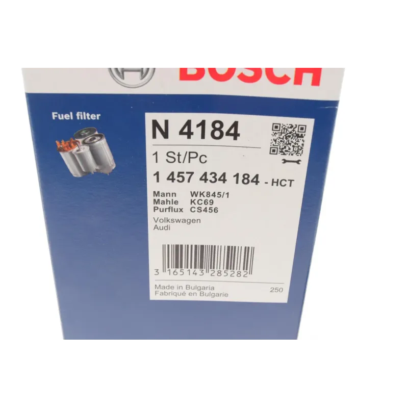 Фільтр паливний BOSCH 1 457 434 184 для VW Passat B5 1.9 TDI 1996-2000, Audi A4 B5 1.9 TDI 1995-2000