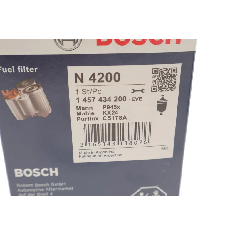 Фільтр паливний BOSCH 1 457 434 200 для Fiat Ducato, Renault Trafic, Master