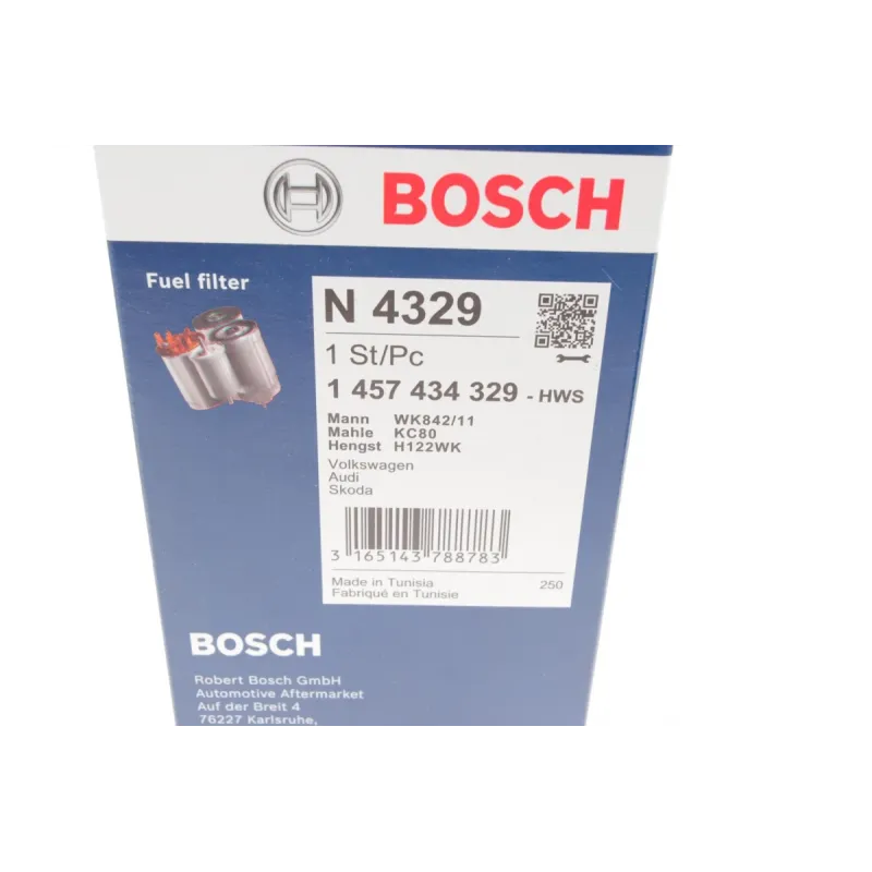 Фільтр паливний BOSCH 1 457 434 329 для Volkswagen Passat B5 1998-2005, Skoda Superb 1 2001-2008, Audi A4 B5 2000-2001