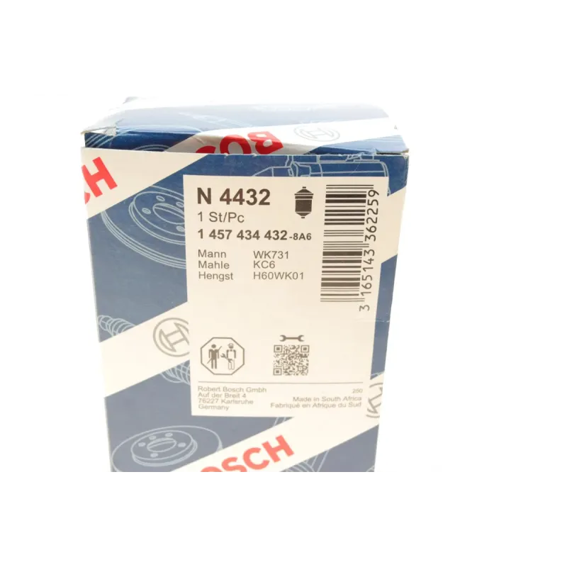 Фільтр паливний BOSCH 1 457 434 432 для Renault Trucks, ГАЗ Газель, LDV MAXUS, M 16 x 1,5