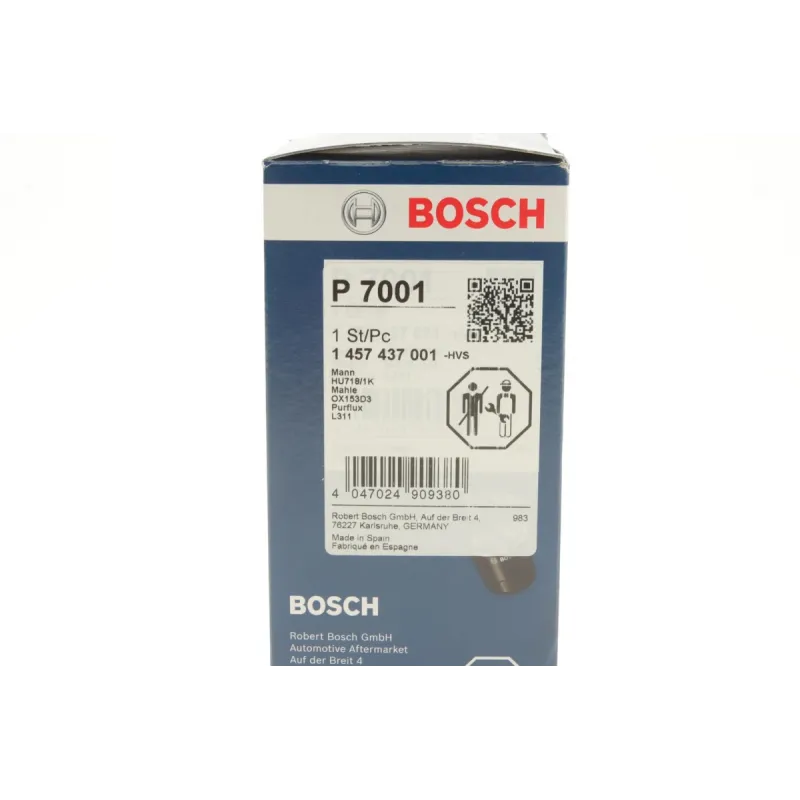 Фільтр масляний BOSCH 1 457 437 001 для Mercedes-Benz Sprinter, Vito CDI OM611/612/646