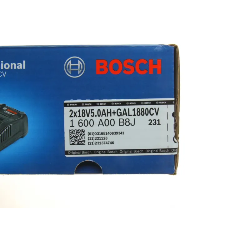 Набір акумуляторів GBA 18V 5.0Ah + зарядний пристрій GAL 1880 CV BOSCH 1 600 A00 B8J