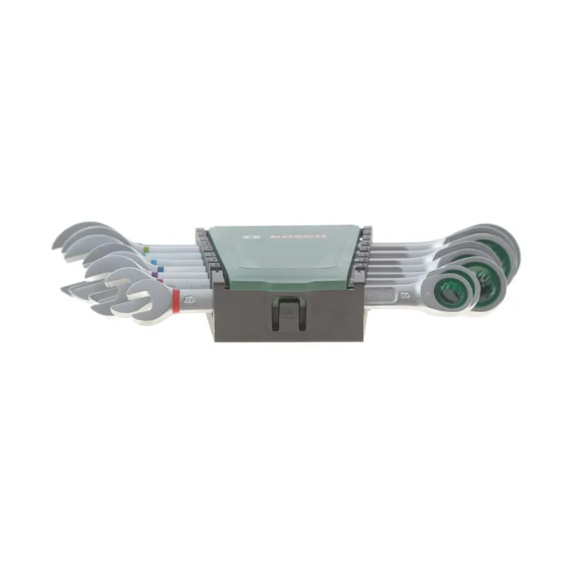 Набір ріжково-накидних ключів з тріскачкою BOSCH 1 600 A02 7PS 9-19 мм 8 од.