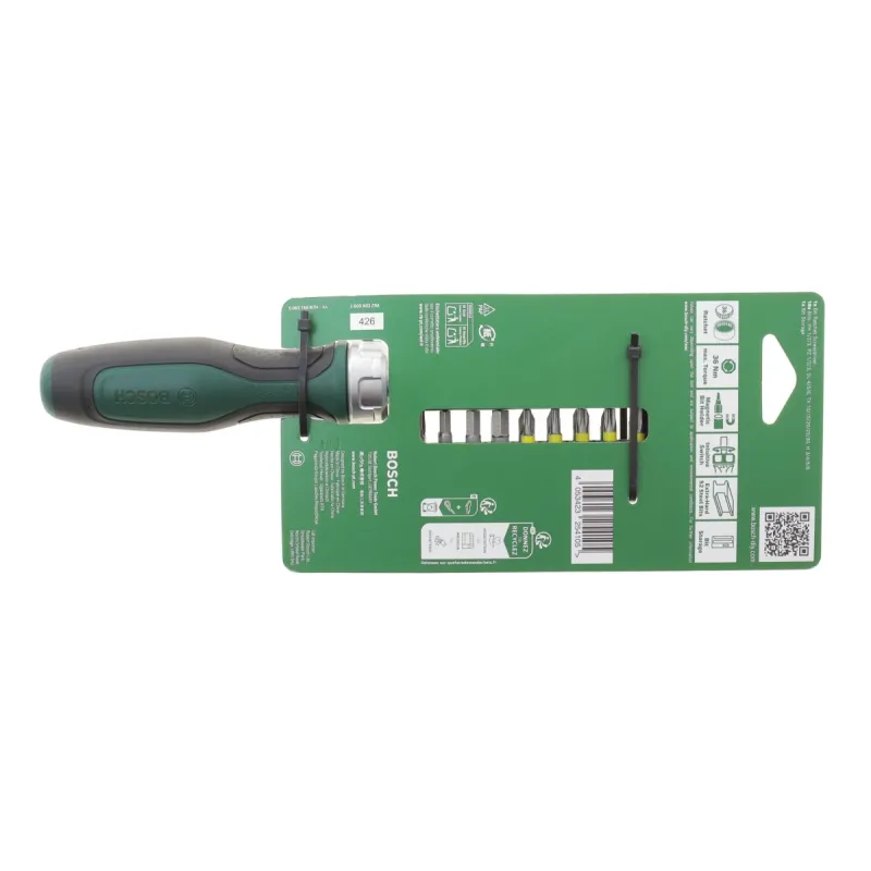 Викрутка з тріскачкою BOSCH 1 600 A02 Z9A з бітами 18 од.