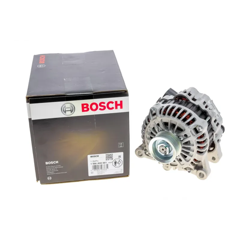 Генератор BOSCH 1 986 A00 561 для Citroen Berlingo/Peugeot Partner 1.6/1.9 D 1998-2005 (12V/120A, Ø 55мм, 6 канавок)